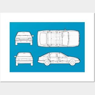 FORD SIERRA - dimensions Posters and Art